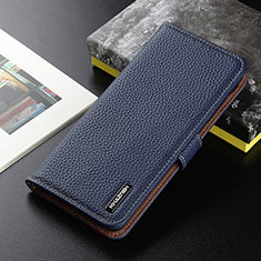 Funda de Cuero Cartera con Soporte Carcasa B01H para Xiaomi Redmi 9A Azul