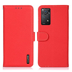 Funda de Cuero Cartera con Soporte Carcasa B01H para Xiaomi Redmi Note 11 Pro 4G Rojo