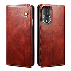 Funda de Cuero Cartera con Soporte Carcasa B01S para Huawei Honor 80 5G Marron