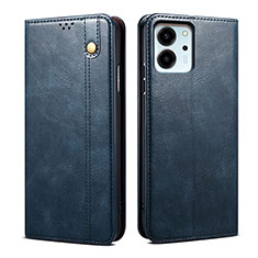 Funda de Cuero Cartera con Soporte Carcasa B01S para Huawei Honor 80 SE 5G Azul