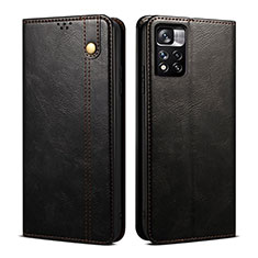 Funda de Cuero Cartera con Soporte Carcasa B01S para Xiaomi Mi 11i 5G (2022) Negro