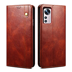 Funda de Cuero Cartera con Soporte Carcasa B01S para Xiaomi Mi 12 Pro 5G Marron