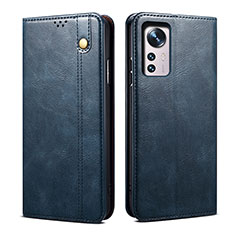 Funda de Cuero Cartera con Soporte Carcasa B01S para Xiaomi Mi 12S 5G Azul