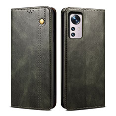 Funda de Cuero Cartera con Soporte Carcasa B01S para Xiaomi Mi 12S 5G Verde
