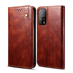 Funda de Cuero Cartera con Soporte Carcasa B01S para Xiaomi Redmi K30S 5G Marron