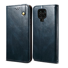 Funda de Cuero Cartera con Soporte Carcasa B01S para Xiaomi Redmi Note 9 Pro Azul