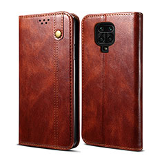 Funda de Cuero Cartera con Soporte Carcasa B01S para Xiaomi Redmi Note 9 Pro Marron