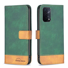 Funda de Cuero Cartera con Soporte Carcasa B02F para OnePlus Nord N200 5G Verde