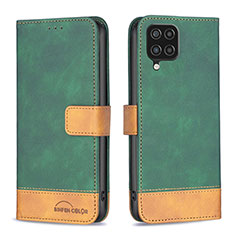 Funda de Cuero Cartera con Soporte Carcasa B02F para Samsung Galaxy A12 Nacho Verde