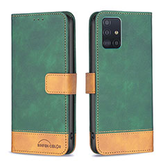 Funda de Cuero Cartera con Soporte Carcasa B02F para Samsung Galaxy M40S Verde