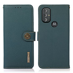 Funda de Cuero Cartera con Soporte Carcasa B02H para Motorola Moto G Power (2022) Verde