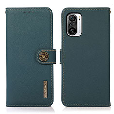 Funda de Cuero Cartera con Soporte Carcasa B02H para Xiaomi Mi 11X Pro 5G Verde