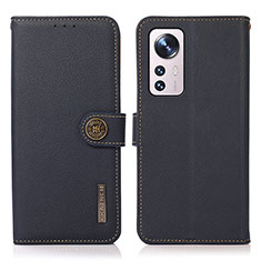 Funda de Cuero Cartera con Soporte Carcasa B02H para Xiaomi Mi 12 Pro 5G Azul