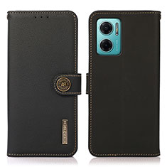 Funda de Cuero Cartera con Soporte Carcasa B02H para Xiaomi Redmi 10 Prime Plus 5G Negro