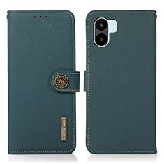 Funda de Cuero Cartera con Soporte Carcasa B02H para Xiaomi Redmi A2 Verde