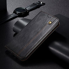 Funda de Cuero Cartera con Soporte Carcasa B02S para Xiaomi Redmi Note 10 5G Negro