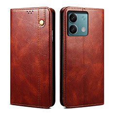 Funda de Cuero Cartera con Soporte Carcasa B02S para Xiaomi Redmi Note 13 5G Marron