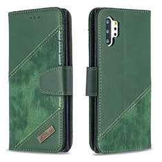 Funda de Cuero Cartera con Soporte Carcasa B03F para Samsung Galaxy Note 10 Plus 5G Verde