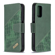 Funda de Cuero Cartera con Soporte Carcasa B03F para Xiaomi Poco M3 Verde