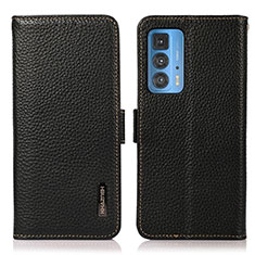 Funda de Cuero Cartera con Soporte Carcasa B03H para Motorola Moto Edge 20 Pro 5G Negro