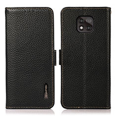 Funda de Cuero Cartera con Soporte Carcasa B03H para Motorola Moto G Power (2021) Negro