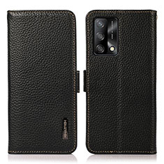 Funda de Cuero Cartera con Soporte Carcasa B03H para Oppo A95 4G Negro