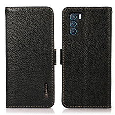 Funda de Cuero Cartera con Soporte Carcasa B03H para Oppo K9 Pro 5G Negro