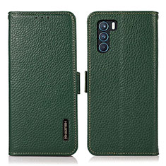 Funda de Cuero Cartera con Soporte Carcasa B03H para Oppo K9 Pro 5G Verde