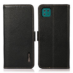 Funda de Cuero Cartera con Soporte Carcasa B03H para Samsung Galaxy A22 5G Negro