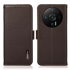 Funda de Cuero Cartera con Soporte Carcasa B03H para Xiaomi Mi 12S Ultra 5G Marron