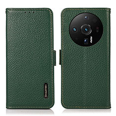 Funda de Cuero Cartera con Soporte Carcasa B03H para Xiaomi Mi 12S Ultra 5G Verde