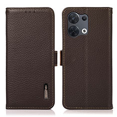 Funda de Cuero Cartera con Soporte Carcasa B03H para Xiaomi Redmi Note 13 5G Marron