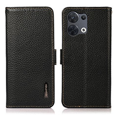 Funda de Cuero Cartera con Soporte Carcasa B03H para Xiaomi Redmi Note 13 Pro 5G Negro