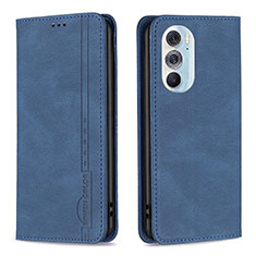 Funda de Cuero Cartera con Soporte Carcasa B04F para Motorola Moto Edge 30 Pro 5G Azul