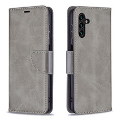 Funda de Cuero Cartera con Soporte Carcasa B04F para Samsung Galaxy A04s Gris