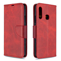 Funda de Cuero Cartera con Soporte Carcasa B04F para Samsung Galaxy A70E Rojo