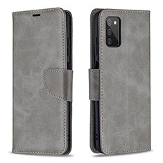 Funda de Cuero Cartera con Soporte Carcasa B04F para Samsung Galaxy M02s Gris