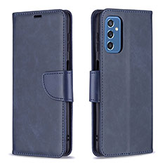 Funda de Cuero Cartera con Soporte Carcasa B04F para Samsung Galaxy M52 5G Azul