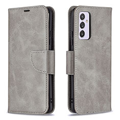 Funda de Cuero Cartera con Soporte Carcasa B04F para Samsung Galaxy Quantum2 5G Gris