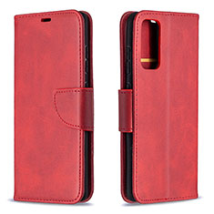 Funda de Cuero Cartera con Soporte Carcasa B04F para Samsung Galaxy S20 FE 5G Rojo