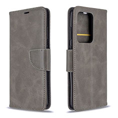 Funda de Cuero Cartera con Soporte Carcasa B04F para Samsung Galaxy S20 Plus 5G Gris