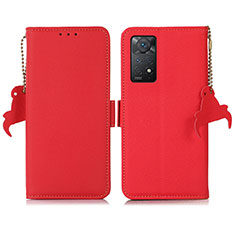 Funda de Cuero Cartera con Soporte Carcasa B04H para Xiaomi Redmi Note 11 Pro 4G Rojo