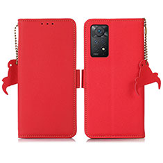 Funda de Cuero Cartera con Soporte Carcasa B04H para Xiaomi Redmi Note 11 Pro 5G Rojo