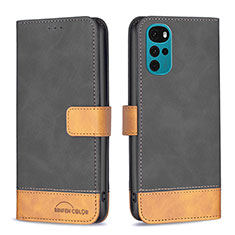 Funda de Cuero Cartera con Soporte Carcasa B05F para Motorola Moto G22 Negro