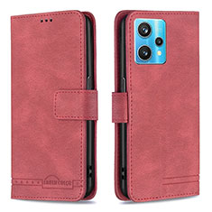 Funda de Cuero Cartera con Soporte Carcasa B05F para Realme Narzo 50 Pro 5G Rojo