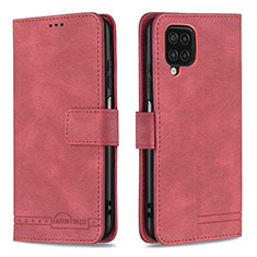 Funda de Cuero Cartera con Soporte Carcasa B05F para Samsung Galaxy M12 Rojo