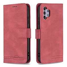 Funda de Cuero Cartera con Soporte Carcasa B05F para Samsung Galaxy M32 5G Rojo