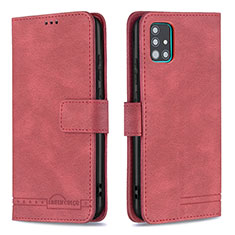 Funda de Cuero Cartera con Soporte Carcasa B05F para Samsung Galaxy M40S Rojo