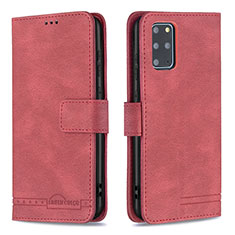 Funda de Cuero Cartera con Soporte Carcasa B05F para Samsung Galaxy S20 Plus 5G Rojo