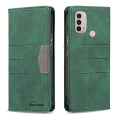 Funda de Cuero Cartera con Soporte Carcasa B06F para Motorola Moto E20 Verde